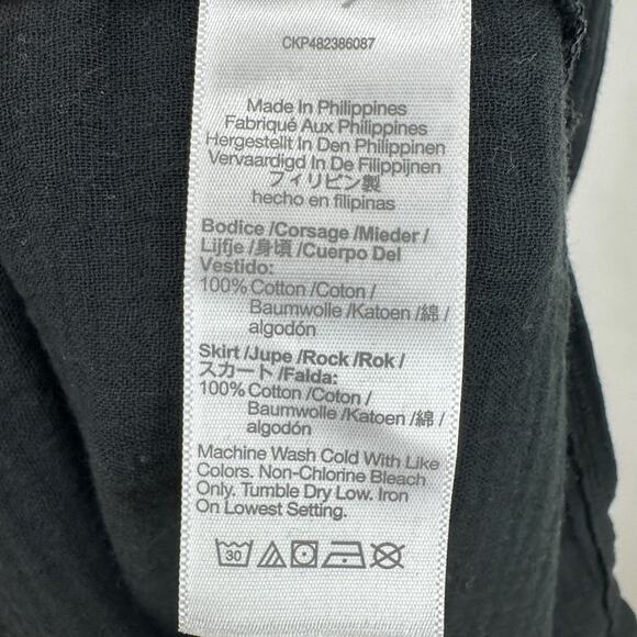 Madewell Knit Tank Midi Dress Black Minimalist Casual A Line Cotton Small NWT - Picture 12 of 16